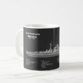 Mug Plans de conception du cuirassé Bismarck PD (Devant gauche)