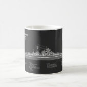 Mug Plans de conception du cuirassé Bismarck PD (Centre)