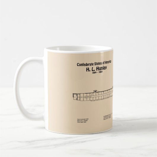 Mug Plans de conception du navire H. L. Hunley SD (Gauche)