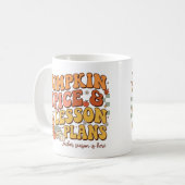 Mug Plans de cours Spice Citrouille Cadeau Rétro Profe (Devant gauche)