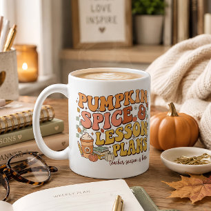 Mug Plans de cours Spice Citrouille Cadeau Rétro Profe