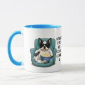 Mug Plans de week-end Canapé pour chien Snacks Citatio (Gauche)