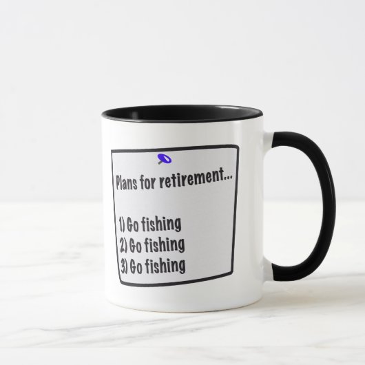 Mug Plans pour la retraite (pêche) (Droite)