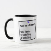 Mug Plans pour la retraite (pêche) (Gauche)