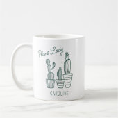 Mug Plant Lady Cactus Succulent Gardening Lover Name (Gauche)