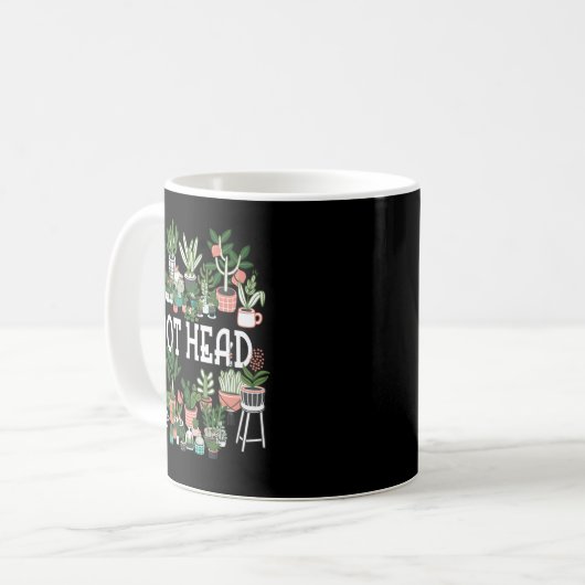 Mug Plant Lover and Gardener Pot Head Succulent (Devant gauche)