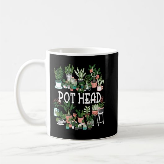 Mug Plant Lover and Gardener Pot Head Succulent (Gauche)