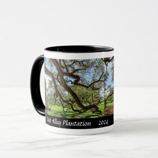 Mug Plantation d'allée de chêne, Southern Live Oak Tre (Devant gauche)