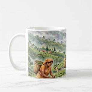 Mug Plantation de thé de Nuwara Eliya Ceylan .