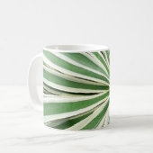 Mug Plante Agave Vert et blanc rayé (Devant gauche)