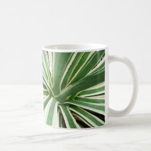 Mug Plante Agave Vert et blanc rayé