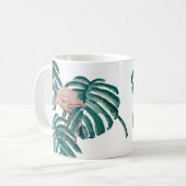 Mug Plante botanique Flamant rose Imprimer vert (Devant gauche)