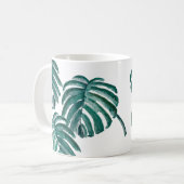 Mug Plante botanique Imprimerie peinture verte (Devant gauche)