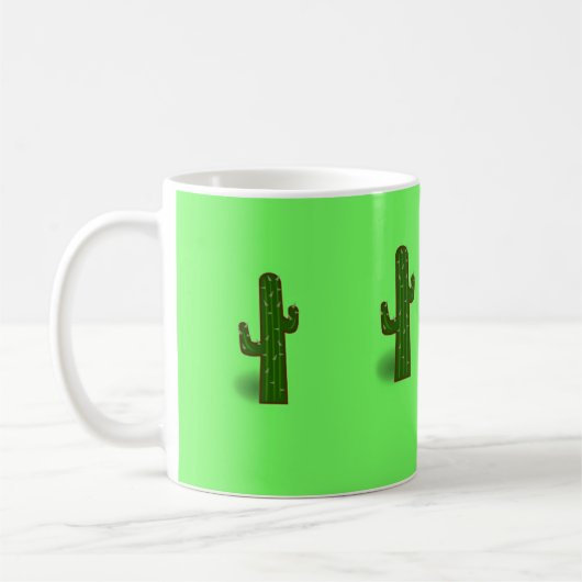 Mug Plante Cactus sur vert clair (Gauche)