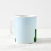 Mug Plante cactus vert en arrière - plan blanc (Devant gauche)