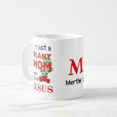 Mug Plante chrétien MOM AIME JÉSUS Monogramme (Devant gauche)