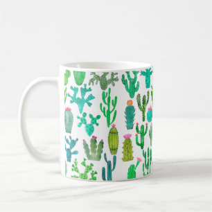 Mug Plante de cactus aquarelle, fleur cactus illustra