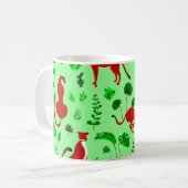 Mug plante de christmas leopard cheetah monstera (Devant gauche)