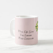 Mug Plante de citron jaune de pot rose (Devant gauche)