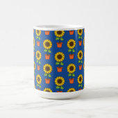 Mug Plante de tournesol dans un Motif de pot (Centre)