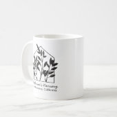 Mug Plante d'intérieur noire minimaliste abstraite mod (Devant gauche)