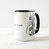 Mug Plante florale au design Tangle - (Devant droit)