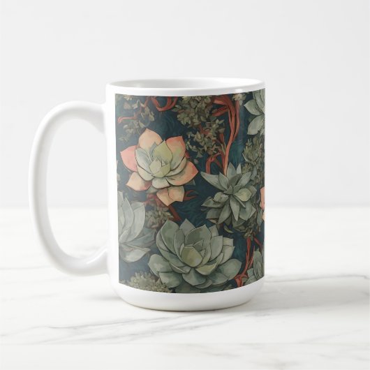 Mug Plante Lover Succulents Motif de jardin (Gauche)