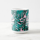 Mug Plante Mama Turquoise rose Monstera Jungle Feuille (Centre)