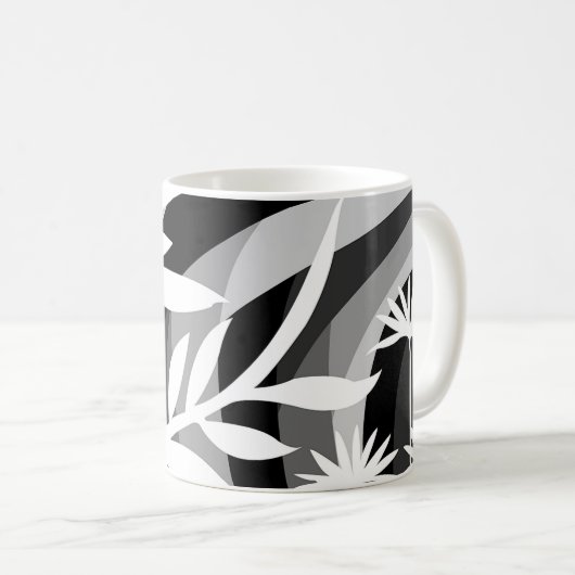 Mug Plante noir et blanc (Devant droit)