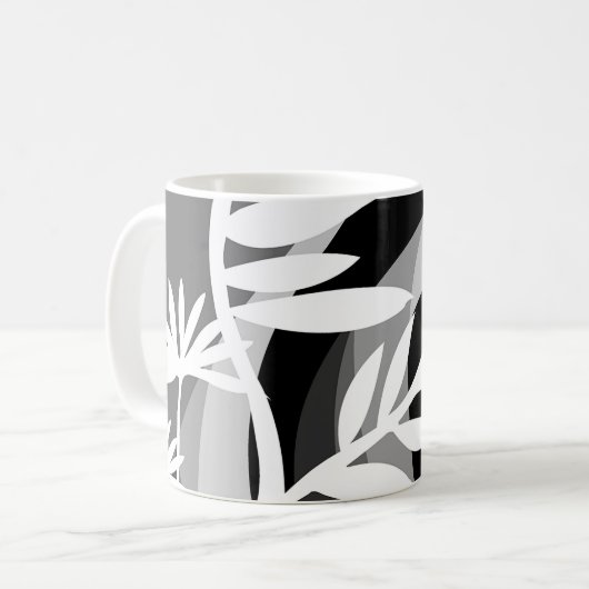 Mug Plante noir et blanc (Devant gauche)
