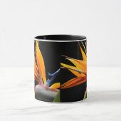 Mug Plante oiseau de paradis orange sur fond noir (Centre)