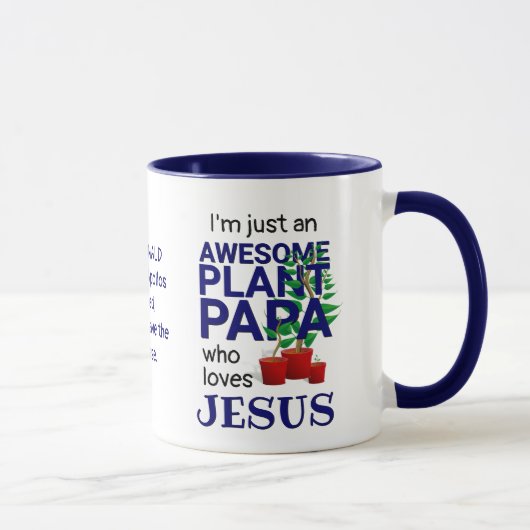 Mug Plante PERSONNALISÉ PAPA AIME JESUS (Droite)
