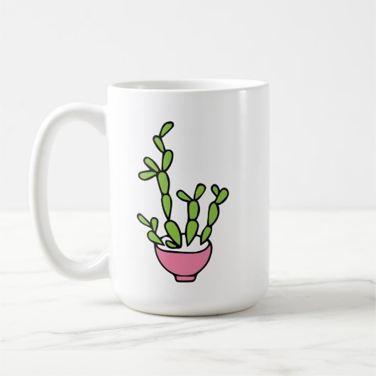 Mug Plante Succulent en Planteur Rose (Gauche)