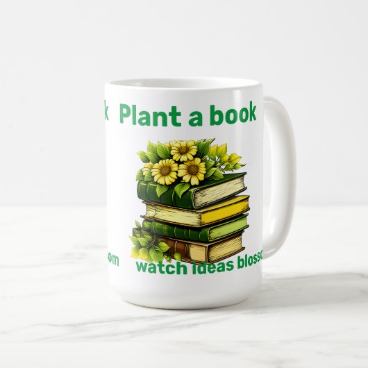 Mug Plante un livre (Devant droit)