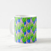 Mug Plantes d'Aloe Vera avec fond violet (Devant gauche)