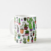 Mug Plantes de cactus en pot Motif mignon Coloré (Devant gauche)