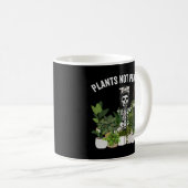 Mug Plantes pas les gens Messy Bun Crâne Jardinage Pla (Devant droit)