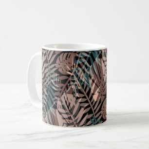 Mug Plantes tropicales, jungle, tropiques, beige, feui