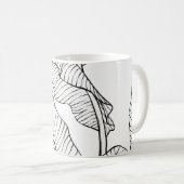 Mug Plantes tropicaux, fleurs, croquis de jungle. (Devant droit)