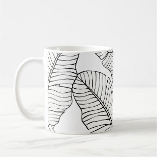 Mug Plantes tropicaux, fleurs, croquis de jungle.