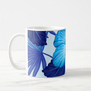 Mug Plantes tropicaux hawaïens, motif hibiscus.