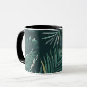 Mug Plantes tropicaux vert foncé (Devant gauche)