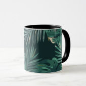 Mug Plantes tropicaux vert foncé (Devant droit)