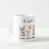 Mug Plaque de famille de lapin de Pâques mignon – Pers (Devant gauche)