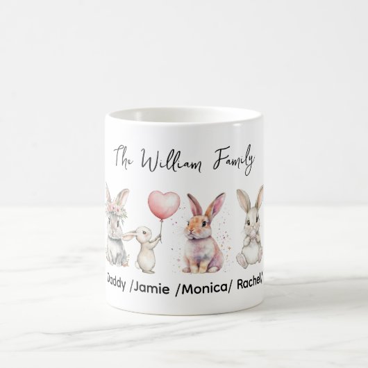 Mug Plaque de famille de lapin de Pâques mignon – Pers (Centre)