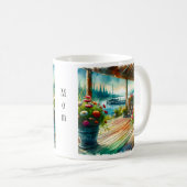 Mug Plaque de laque d'aquarelle personnalisée (Devant droit)