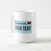 Mug Plaque de licence California Sasquatch (Devant gauche)