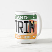 Mug Plaque de licence personnalisée Antrim Irlande (Devant droit)