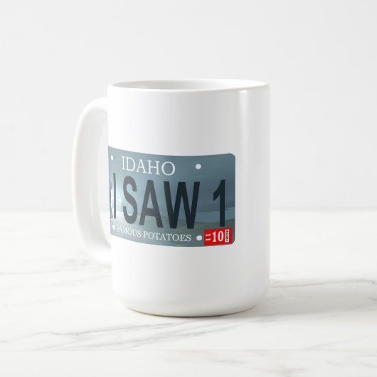 Mug Plaque de licence Sasquatch (Devant gauche)
