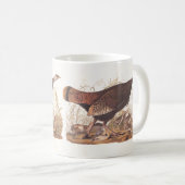 Mug Plaque de livres Audubon Wild Turkey Hen and Chick (Devant droit)